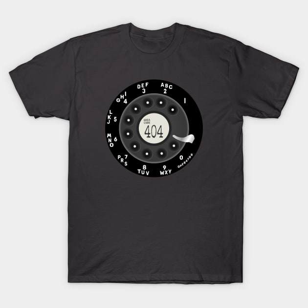 Vintage Rotary Dial Phone 404 Area code T-Shirt by Lyrical Parser